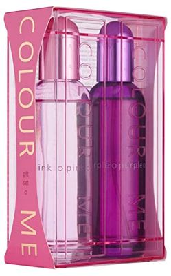 COLOUR ME Pink & Purple Perfume for Women. 2x100ml Eau de Parfum - Twin Perfume Pack. Luxury Fragrance - Ladies Perfume Set, Long Lasting Womens Perfumes by Milton-Lloyd