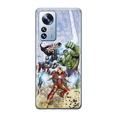 ERT GROUP mobiltelefonfodral för Xiaomi 12 / 12X originalt och officiellt licensierat Marvel mönster Avengers 003 optimalt anpassad till formen på mobiltelefonen, fodral tillverkad av TPU-plast