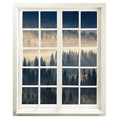 Graz Design - Adhesivo decorativo para pared, diseño de bosque de niebla, 83 x 100 cm