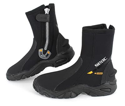 SEAC Pro HD 6mm Neopreen Wetsuit Laarzen met Rits aan de zijkant, XX-Small