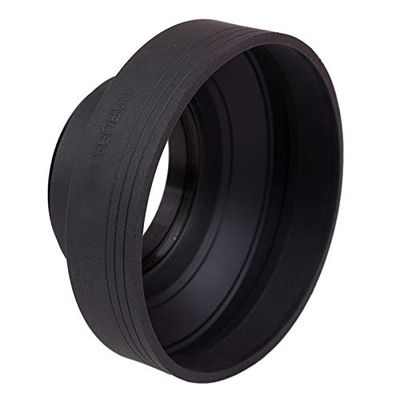 Caruba Rubberen Zonnekap 3in1 72 mm 7,2 cm Nero - Tappi per lenti (7,2 cm, Rotondo, Universale, Nero)