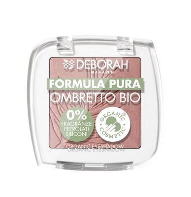 Deborah Eyeshadow Mono Organic Formula Pure Colour No. 05 Pink, with Ingredients 100% Natural Origin, Vegan and Animal Friendly