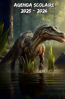 Agenda Scolaire 2025 2026 Thème Dinosaure: Organisateur hebdomadaire De Septembre à Juillet , conçu pour les élèves du primaire, du collège, du lycée et de l'université