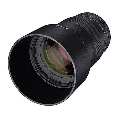 Samyang F112203101 - Alvo fotográfico DSLR para Nikon F Ae (distância focal fixa 135 mm, abertura f/2-22 ED UMC, diâmetro do filtro: 77 mm), preto