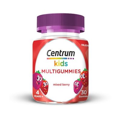 Centrum MultiGummies, Immunity Support, gummy multivitamins for kids with Mixed Berry, Natural Fruit Flavour, Includes key vitamins C and D, 30 Chewable Multigummies