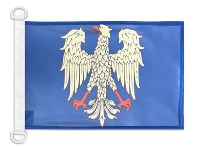 AZ FLAG - Flaga Friuli-Wenecja Julijska - 45x30 cm - Flaga żeglarska Friuli-Venezia Giulia - Włochy Specjalna łódź i zewnętrzna z zablokowanej siatki z wbudowanymi pierścieniami z tworzywa sztucznego