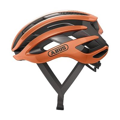 ABUS Kask rowerowy szosowy AirBreaker - Wysokiej klasy kask rowerowy do profesjonalnej jazdy na rowerze - dla nastolatków i dorosłych - Kask dla mężczyzn i kobiet - Pomarańczowy, rozmiar S
