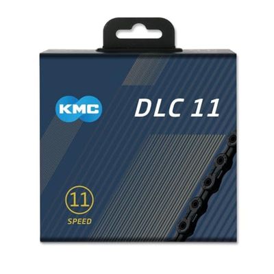 KMC Unisex - Volwassenen DLC DLC11 11-voudige ketting 1/2 inch x11/128, 118 schakels, zwart