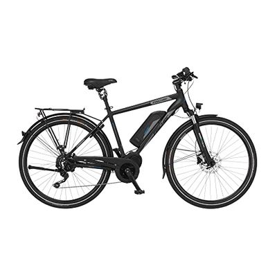 Fischer Viator ETH 1861 Elektrische fiets voor heren, RH 55 cm, middenmotor 80 Nm, 48 V accu, mat zwart, 28 inch