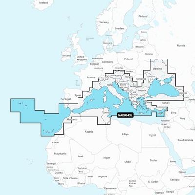 Navionics Uniseks volwassenen NN-774 NAEU643L-MEDITERRANEAN & Black SEA EU643L-LARGE, blanc/blauw, standaard