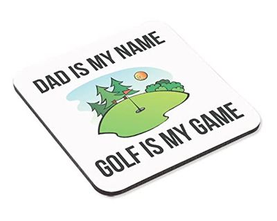 Dad Is My Name Mug & Coaster Set Daddy Granddad Birthday Father's Day Tea Gift