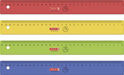 Brunnen Righello per mancini scuola e ufficio, 30 cm, 4 colori diversi, 104972530