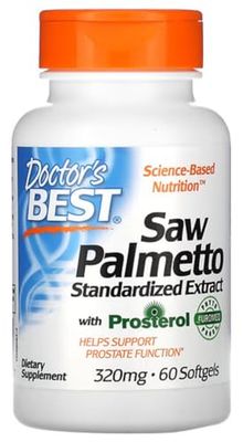 Doctor's Best - Extracto Estandarizado de Saw Palmetto con Prosterol | 320 mg - 60 cápsulas blandas