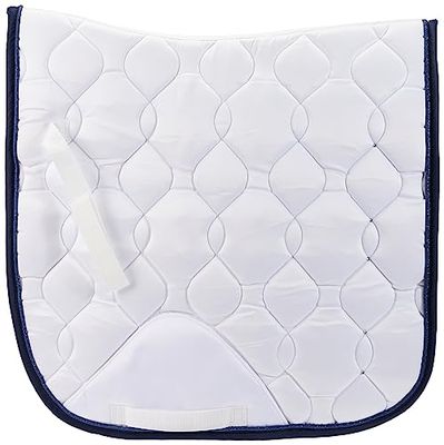 HKM Dressage Competition Sadelunderlägg Vit/Marinblå Ponnydressyr