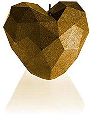 candellana Velas 5902815461432 coração Poly Candle-Gold, coração Poly Candle-Gold, dourado