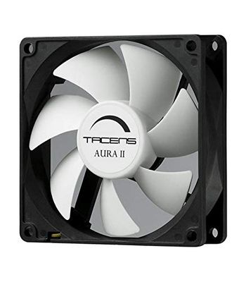 Tacens 3AURAII12, Ventola per Computer 12 cm, Ultrasilenziosa, Antipolvere, Nero