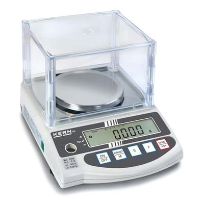 Balanza de precisión [Kern EW 220 – 3 Nm] el clásico con el robusto Diapasón de calibre Sistema (, rango de pesaje [Max]: 220 g, precisión [D]: 0,001 g, reproducibilidad: 0,001 g, linealidad: 0,002 g, placa de pesaje: ø118 mm (Acero Inoxidable), protección contra el viento: Pesaje años (Alto) 158 x 130 x 78 mm