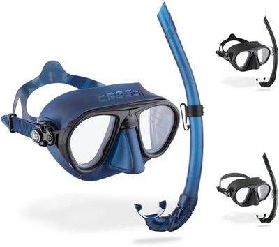 Cressi Calibro + Snorkel clássico, unissexo para adulto, azul Nery