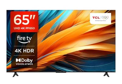 TCL 65PF650 65-inch TV 4K Ultra HD, HDR TV, Smart LED e Fire TV (Dolby Vision, Dolby Atmos, DTS, HDR 10, Alexa built-in, Airplay2, Miracast), Brushed titanium metal front