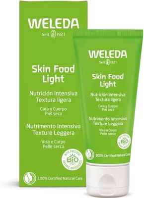 Weleda - Skin Food Light, creme hidratante, nutrição intensa e textura leve, com óleo de girassol orgânico, extrato de pensamento selvagem, cameifoe e malêndula, para peles secas, 30 ml