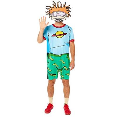 amscan 9909190 - Men's Official Rugrats Chuckie Adults Fancy Dress Costume Size: Small