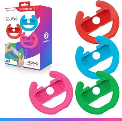 PACK DE 4 VOLANTS BLEU ROUGE VERT ROSE