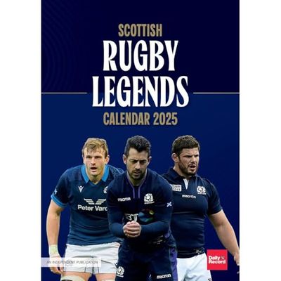 2025 Calendar Scottish Rugby Union Month to View Square Calendar Official Product