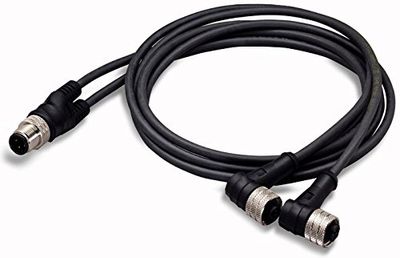 WAGO M12, 1 m 1 m svart – signalkabel (1 m, 1 m, sensor/ställdon, 2 x M12, 1 x M12, svart)