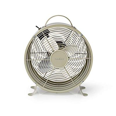 Nedis Tafelventilator - Fan - 2-versnellingen - 20 W - 25 cm - 1,50 m - metaal - grijs