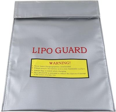 YUNIQUE GREEN-CLEAN-POWER - Bolsa de Seguridad para baterías Lipo, Material ignífugo y antiexplosión, 300 x 230 mm, 1 Unidad - Funda Protectora Ideal para Carga y Transporte de baterías Lipo
