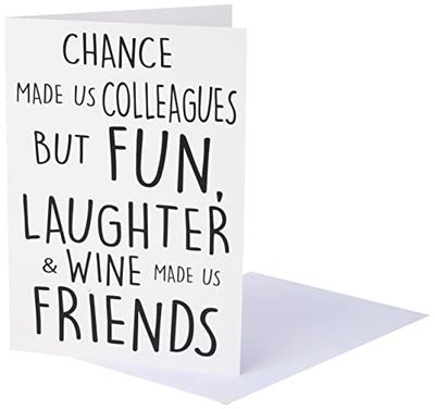 Colleague Card, Chance Made Us Colleagues, Friendship Card, Friend Card, Friend Quote, Funny Friend Card, Fun Wine Made Us Friends PC380