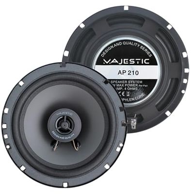 Majestic AP 210 SC – Coppia di altoparlanti per auto 165mm (6 1/2”), 200W, 2 vie, confezione scatola