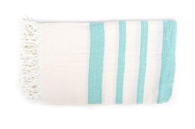 Bonamaison - Asciugamano da spiaggia e da bagno, in cotone, leggero, morbido, assorbente, 107 x 180 cm, prodotto in Turchia