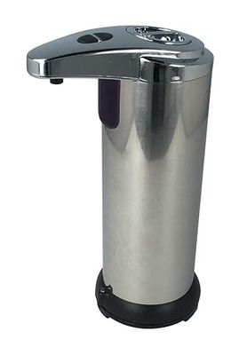 MKC | Distributeur de savon automatique, distributeur de gel désinfectant mains, distributeur de savon automatique pour salle de bain et cuisine, capteur infrarouge, dosage réglable 4 niveaux, acier