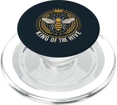 Beekeeping King Of The Hive Beekeeper PopSockets PopGrip for MagSafe
