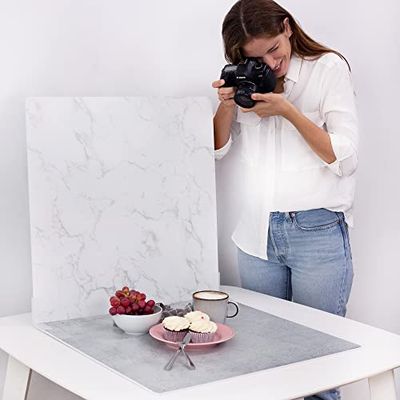 Photo backdrop board (Big 60CM, Marble & Grey)