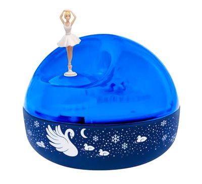 TROUSSELIER - Luce notturna musicale e luminosa Ballerina - Luce notturna per bambini - Luce notturna per bambini proiettore Aurora Boreale - Luce notturna a stella proiezione musicale - Batterie
