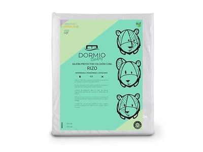 Dormio Protector Colchón Cuna Algodon Rizo Impermeable Transpirable Hipoalergénico 60x120 cm