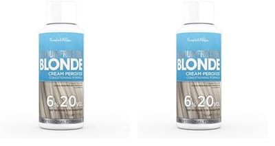 Knight & Wilson Colour Freedom Blonde Developer 6% 20VOL. Permanent lightening high lift Cream Developer For use with Colour Freedom Ultra Lifting Powder Bleach. 75ml (Pack of 2)