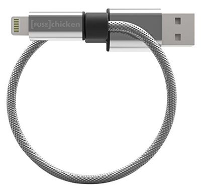 FuseChicken Amour Loop - Cable de Carga Lightning con Conector USB (13 cm) Color Gris