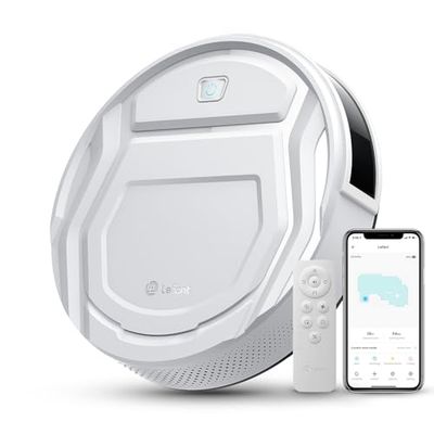 LEFANT M210 Robot Aspirapolvere, Aspirazione 2200Pa,Robot di ricarica automatica ultrasottile,Pulizia della casa,Autonomia 120 min, 6 Modalità di Pulizia,Wi-Fi/App/Telecomando