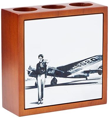 3dRose Oude Foto van Amelia Earhart met Lockheed Electra Model 10-Tile Pen Houder, 5-Inch (Ph_62531_1)