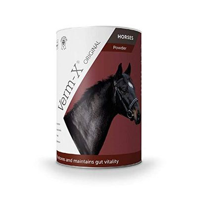 Verm-X All Natural Powder for Horses and Ponies. Supports Intestinal Hygiene. Vet Approved. UFAS Assured. Restores and Maintains Gut Vitality. Wormwood Free Recipe., transparent