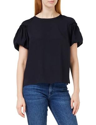 French ConnectionCREPE lätt puff ärm TOPUTILITY BLUEXL, Verktygsblå, XL