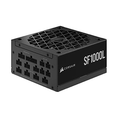 Corsair SF1000L Alimentatore SFX Completamente Modulare a Basso Rumore - Compatibile Con ATX 3.1 e PCIe 5.1 - Ventola PWM Silenziosa da 120 mm - 80 PLUS Gold - Modalità Zero RPM - Nero