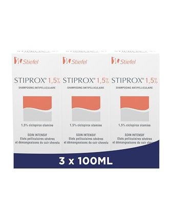 Stiproxal Shampoo Antiforfora 1,5% Cura Intensiva, elimina efficacemente la forfora e calma il prurito della pelle Cavelu, confezione da 3 x 100 ml