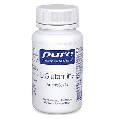 PURE ENCAPSULATIONS L-Glutamina, Aminoácido en forma libre, Rápida Absorción, 60 Cápsulas Vegetales