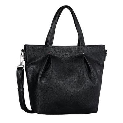 TOM TAILOR Denim Laurie Dames Shopper Schoudertas Ritssluiting Middelgroot Zwart, zwart, mode
