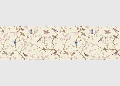 AG Design Cenefa autoadhesiva de pájaros AWB 8414 | Decoración autoadhesiva para paredes, muebles, papel pintado, revestimientos de paredes y puertas, lámina, multicolor, ancho 500 cm x alto 14 cm