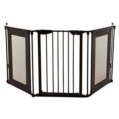 Dreambaby Barreira de segurança 3 painéis Denver adaptada-gate, preta, F2060Bb, preto, 85,5 - 210 cm